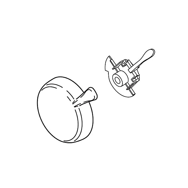 DELTA® 17 Series Lahara® Single Temperature Knob and Cover, For Use With Model T17038/T17238/T17238-H2O/T17438 and T17438-H2O Shower Trim, Domestic