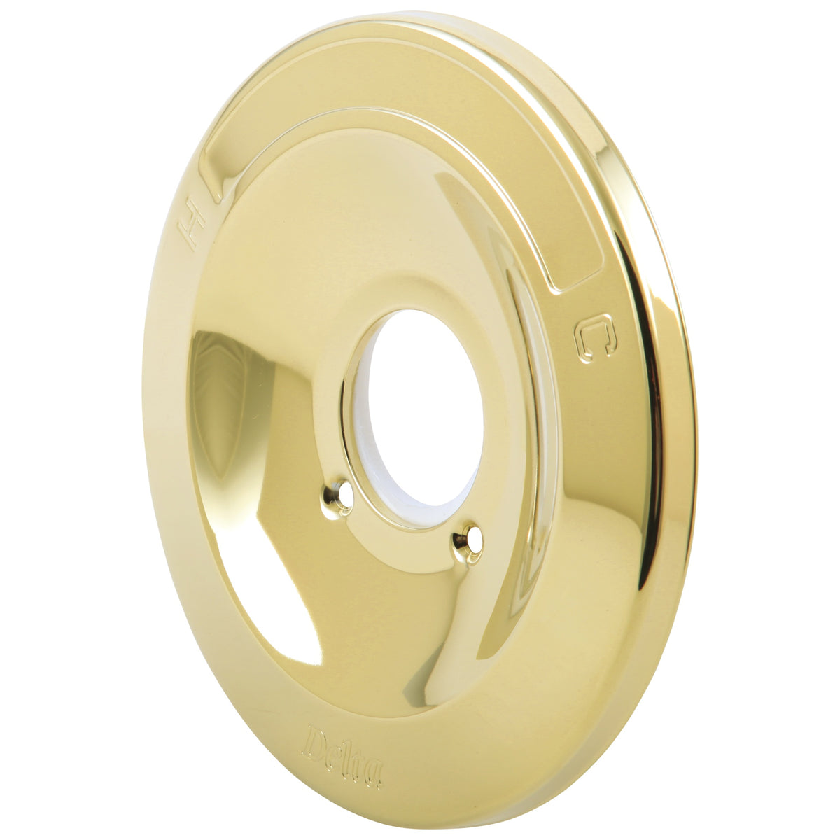 DELTA® RP5883PB Escutcheon, For Use With DELTA® 600/1600 Series Tub and Shower Faucets, 2 Screw Holes, Metal, Polished Brass, Import