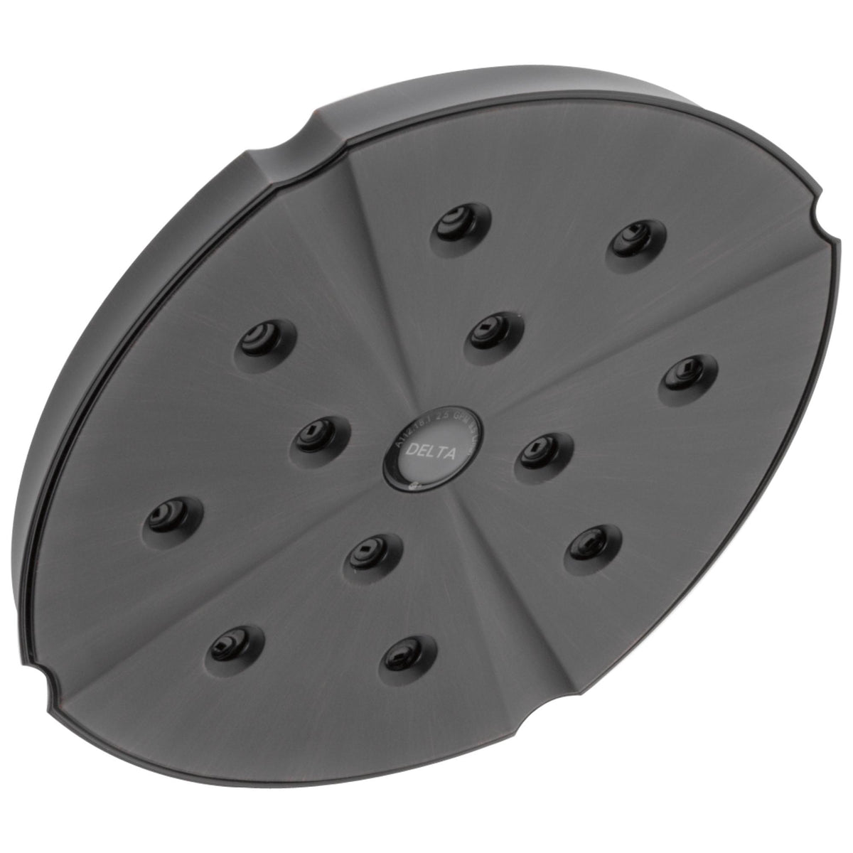DELTA® Raincan Shower Head, Addison™, 2.5 gpm, 1 Sprays, Wall Mount, 8-3/16 x 2-3/4 in Head, Domestic