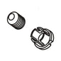DELTA® RP64072 Trinsic® Set Screw and Button, Polished Chrome, Import