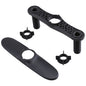 DELTA® RP70714BL Essa® Escutcheon With Baseplate and Nuts, 15.4 in L x 3 in H x 6.9 in W, Matte Black, Import