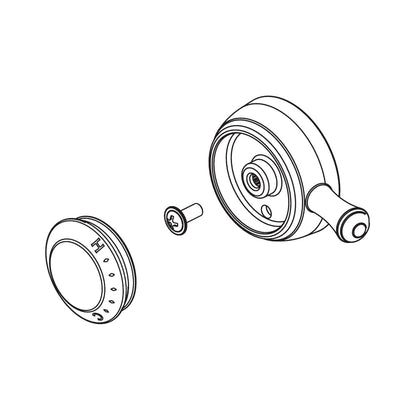 DELTA® 17T Cassidy Temperature Knob and Cover, For Use With Model T17T097/T17T297 and T17T497 Shower Trim, Import