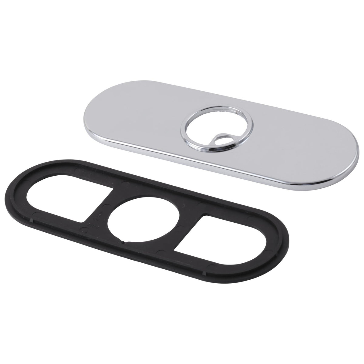 DELTA® RP72991BL Trinsic® 3-Hole Escutcheon and Gasket, For Use With Compel® Trinsic® 561LF 1-Handle Lavatory Faucet, Matte Black, Import