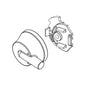DELTA® RP73378RB 17 Series Trinsic® Single Temperature Knob and Cover, For Use With Model T17059/T17259 and T17459 Shower Trim, Metal, Venetian Bronze, Import
