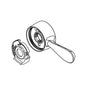 DELTA® RP73643 Handle Assembly, Polished Chrome, Import