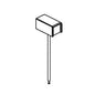 DELTA® RP75498BL Modern/Contemporary Lift Rod and Finial Assembly, For Use With Ara™ T3767 Roman Tub Diverter, Matte Black, Import