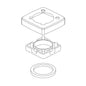 DELTA® RP77266BL Ashlyn® Escutcheon/Spacer and Gasket, For Use With Ashlyn® 564-MPU-DST 1-Handle 1-Hole Bathroom Faucet, 0.44 in L x 1.94 in W x 1.94 in H, Matte Black, Domestic