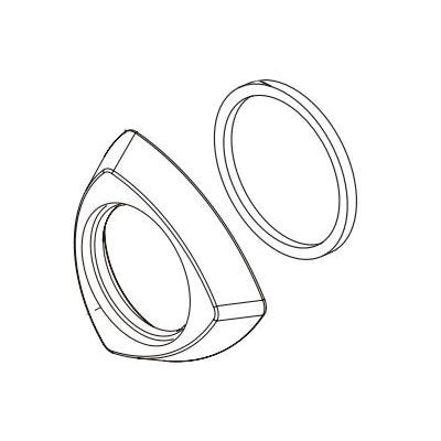 DELTA® Modern/Contemporary Handle Flange and Gasket, For Use With Zura™ T3574LF-WL Two Handle Wall Mount Bathroom Faucet Trim, Import