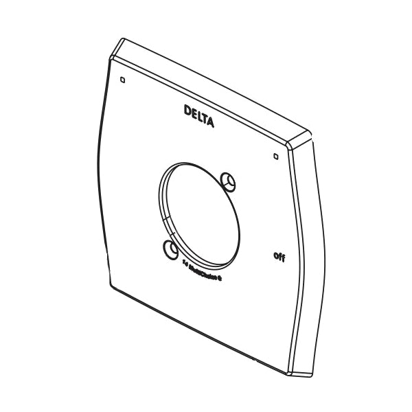 DELTA® Flynn™ Escutcheon, For Use With Flynn™ 144768 Monitor® 14 Series Tub and Shower, 6.38 in L x 6 in W x 1/2 in H