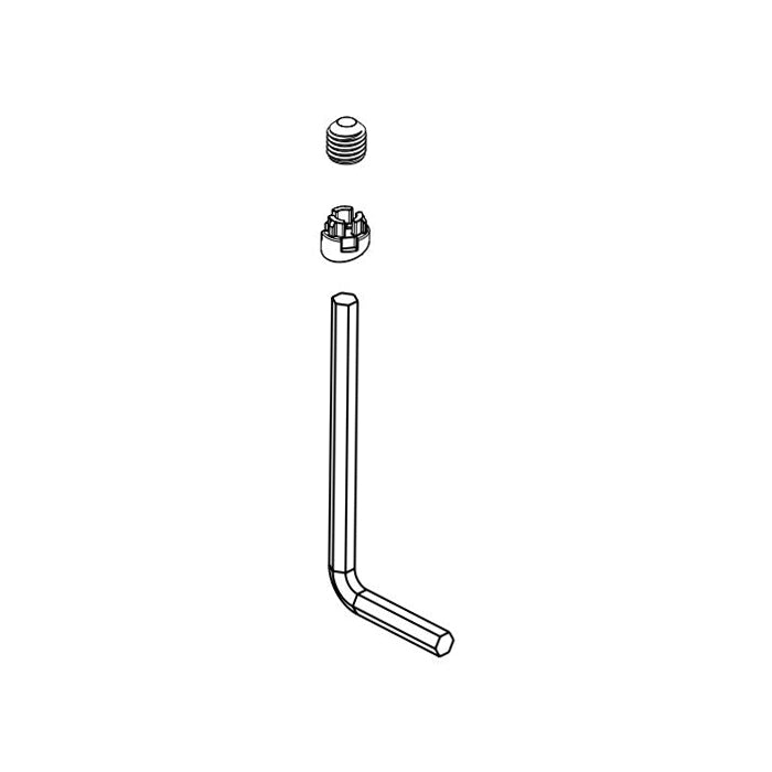 DELTA® Pivotal™ Set Screw/Button/Wrench, For Use With Pivotal™ T3599LF-WL 2-Handle Wall Mount Lavatory Faucet Trim, Import