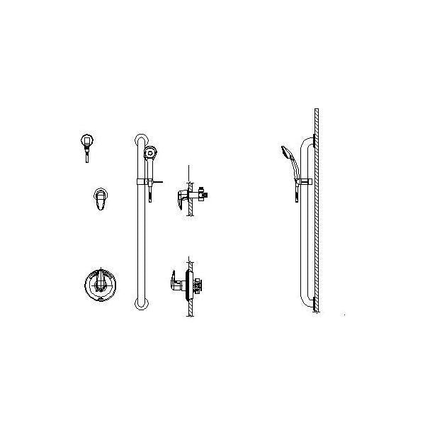 Multichoice - Universal Shower Valve Trim - T13H302-05