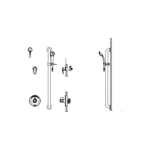 Multichoice - Universal Shower Valve Trim - T13H303-25