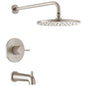 Round Plate Hand Shower and Rough Valve - Wall