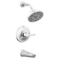 DELTA® T14472-PR Monitor® 14 Series Tub and Shower Trim With H2Okinetic® Technology, 6 gpm Valve, 1.75 gpm Shower, Lumicoat™ Polished Chrome