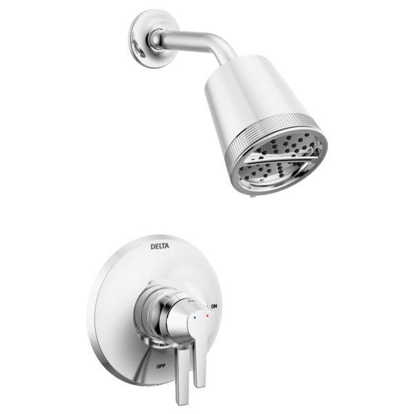 DELTA® T17271-PR Monitor® 17 Series Shower Trim With Cylinder Showerhead, 6.2 gpm Valve, 1.75 gpm Shower, Lumicoat™ Polished Chrome