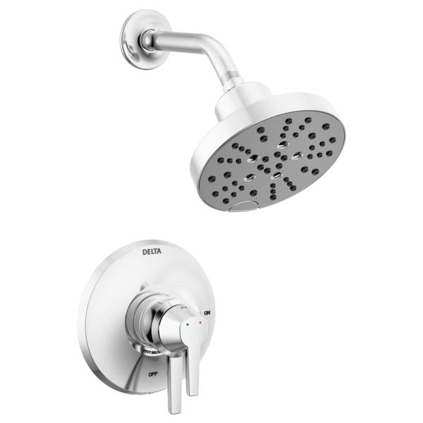DELTA® T17272-PR Monitor® 17 Series Shower Trim With H2Okinetic® Technology, 6.2 gpm Valve, 1.75 gpm Shower, Lumicoat™ Polished Chrome