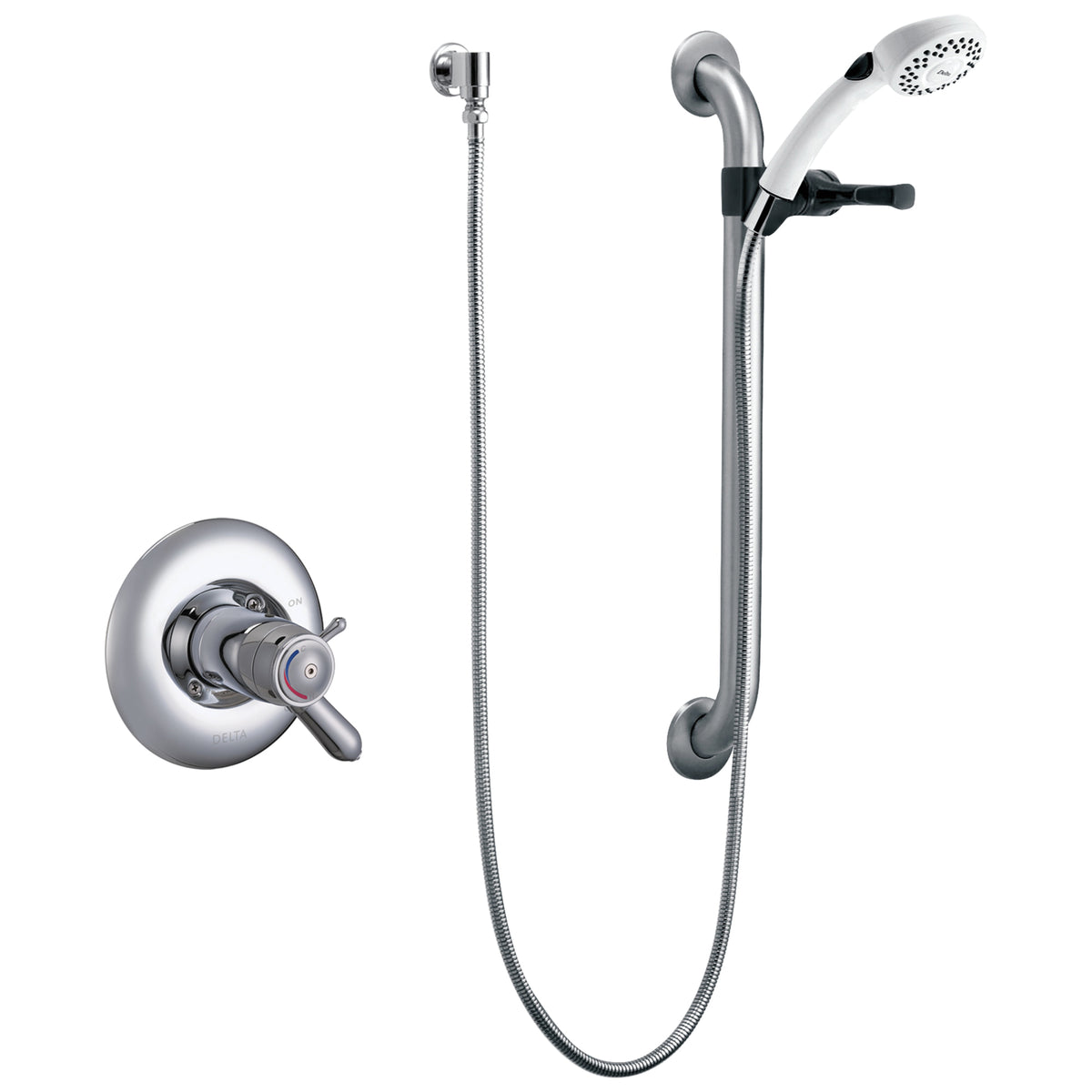 Commercial T17TH155-20 Universal Hand Shower Trim, 1-Function Shower Head, 2.5 gpm, Polished Chrome