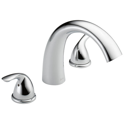 DELTA® T2705 Roman Tub Trim, DELTA® Roman Tub Trim, Classic, 18 gpm Flow Rate, 8 to 16 in Center, 2 Handles, Function: Traditional, Domestic