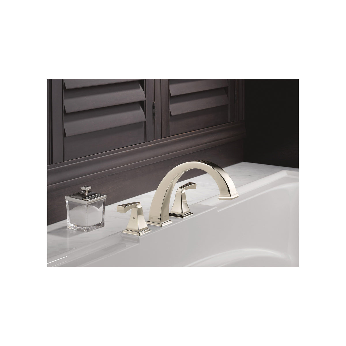 DELTA® Roman Tub Trim, T2751, Dryden™, 2 gpm Flow Rate, 8 to 16 in Center, 2 Handles, Function: Traditional, Import