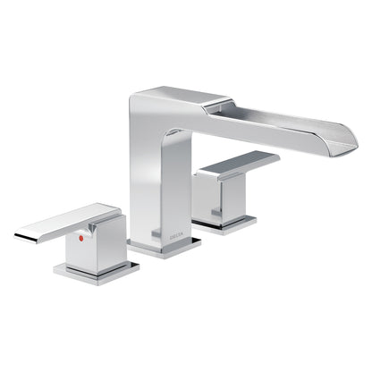 DELTA® T276 Roman Tub Trim, DELTA® Roman Tub Trim, Ara®, 18 gpm Flow Rate, 10 to 16 in Center, 2 Handles, Function: Traditional, Domestic
