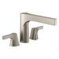 Zura - Roman Tub Trim - 8-1/2" H - Deck Mount