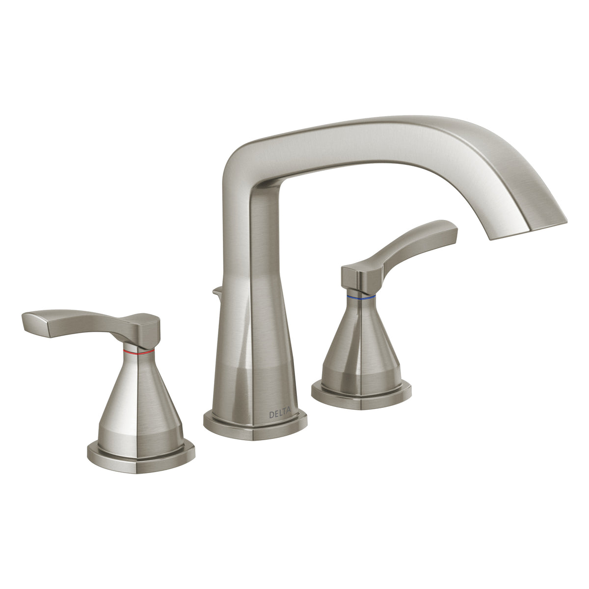 DELTA® Roman Tub Trim, Stryke™, 8 to 16 in Center, 2 Handles, Domestic, Traditional