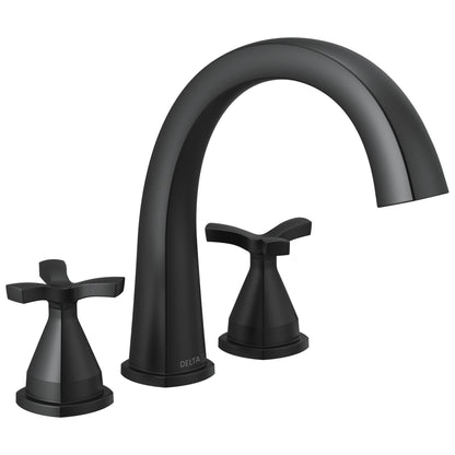 DELTA® Stryke™ Roman Tub/Whirlpool Faucet Trim, T27776, 1.75 gpm at 80 psi Flow Rate, 8 to 16 in Center, 2 Handles, Import