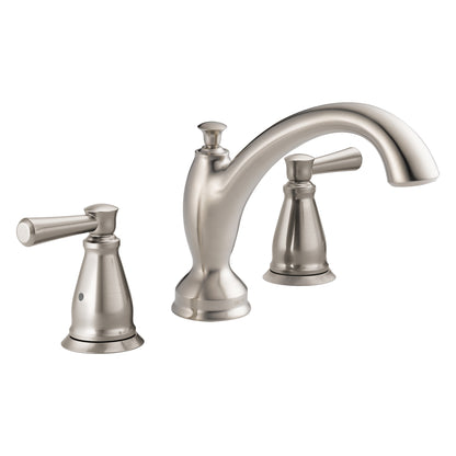 DELTA® T2793 Roman Tub Trim, DELTA® Roman Tub Trim, Linden™, 2 gpm Flow Rate, 8 to 16 in Center, 2 Handles, Function: Traditional, Import