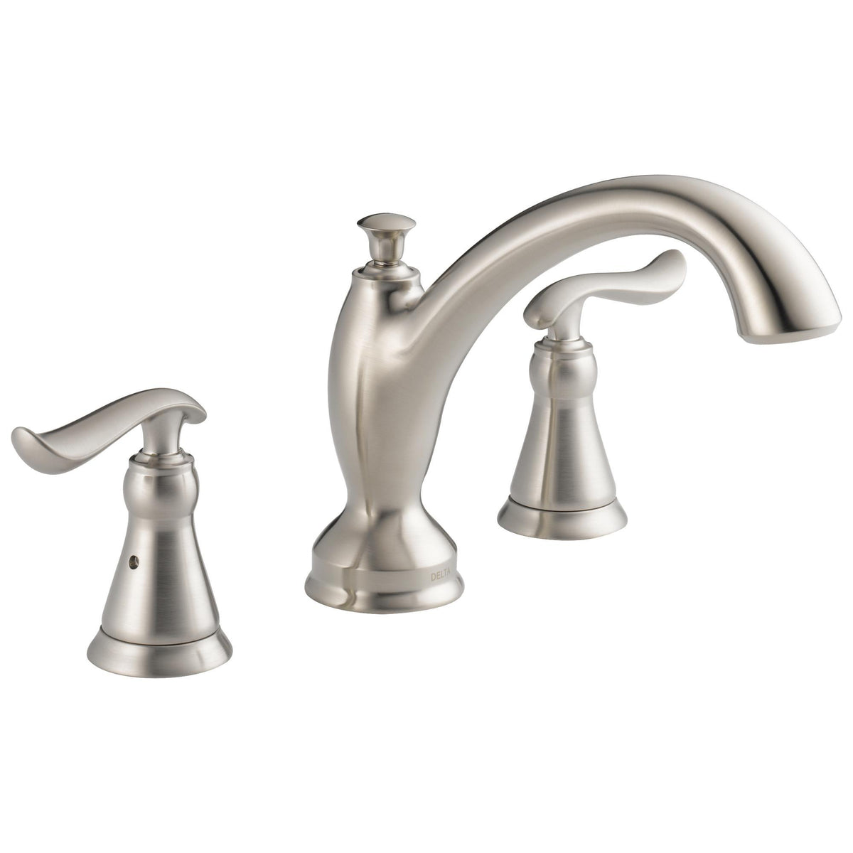 DELTA® Roman Tub Trim, Linden™, 18 gpm Flow Rate, 8 to 16 in Center, 2 Handles, Function: Traditional, Import
