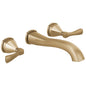 Stryke - Wall Mount Bathroom Faucet Trim - Champagne Bronze