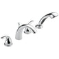 DELTA® T4705 Roman Tub Trim With Hand Shower, Classic, 2 gpm Flow Rate, 8 to 16 in Center, 5-7/8 in Reach x 5-3/16 in H Spout