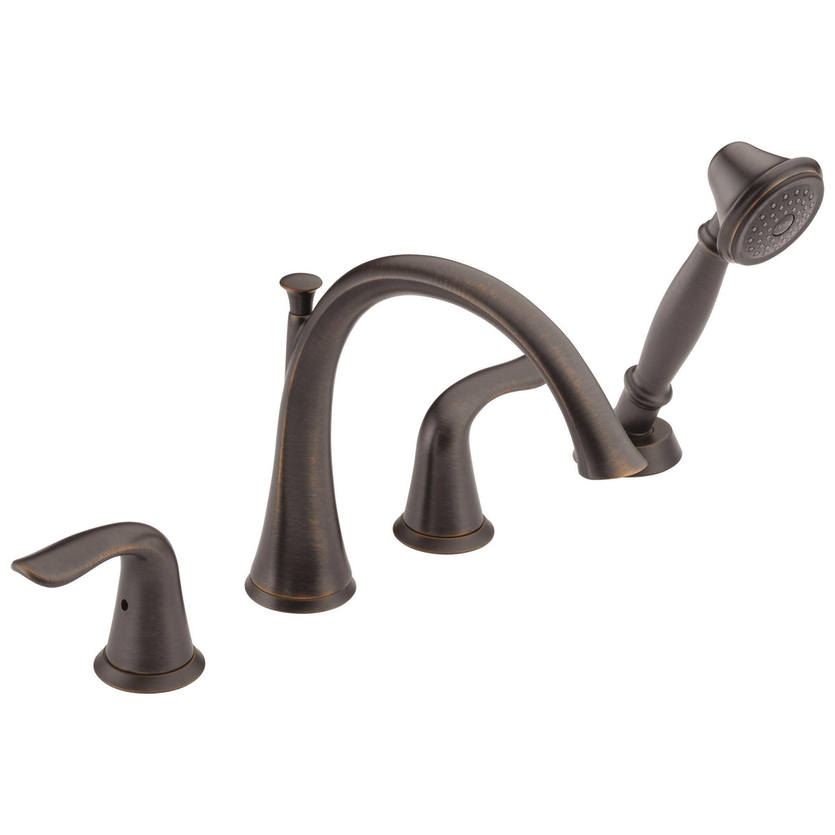 DELTA® Roman Tub Trim, Lahara®, 1.75 gpm Flow Rate, 8 to 16 in Center, 2 Handles, Function: Traditional, Domestic
