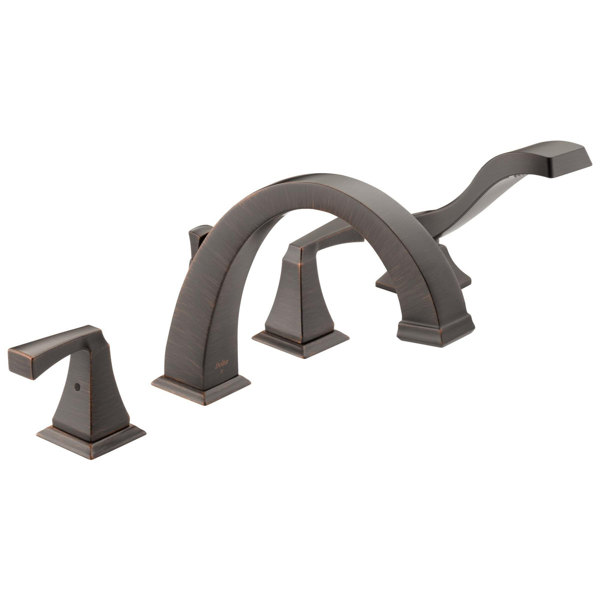 DELTA® T4751 Roman Tub Trim, DELTA® Roman Tub Trim, Dryden™, 2 gpm Flow Rate, 8 to 16 in Center, 2 Handles, Function: Traditional, Import