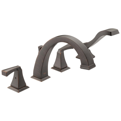 DELTA® T4751 Roman Tub Trim, DELTA® Roman Tub Trim, Dryden™, 2 gpm Flow Rate, 8 to 16 in Center, 2 Handles, Function: Traditional, Import