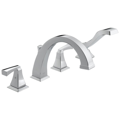 DELTA® T4751 Roman Tub Trim, DELTA® Roman Tub Trim, Dryden™, 2 gpm Flow Rate, 8 to 16 in Center, 2 Handles, Function: Traditional, Import