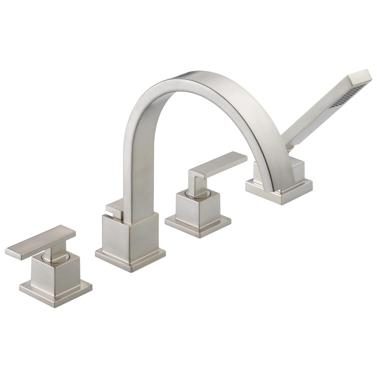 DELTA® T4753 Roman Tub Trim, DELTA® Roman Tub Trim, Vero®, 18 gpm Flow Rate, 8 to 16 in Center, 2 Handles, Function: Traditional, Import