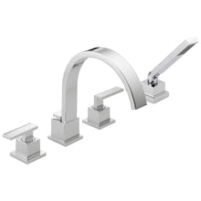 DELTA® T4753 Roman Tub Trim, DELTA® Roman Tub Trim, Vero®, 18 gpm Flow Rate, 8 to 16 in Center, 2 Handles, Function: Traditional, Import