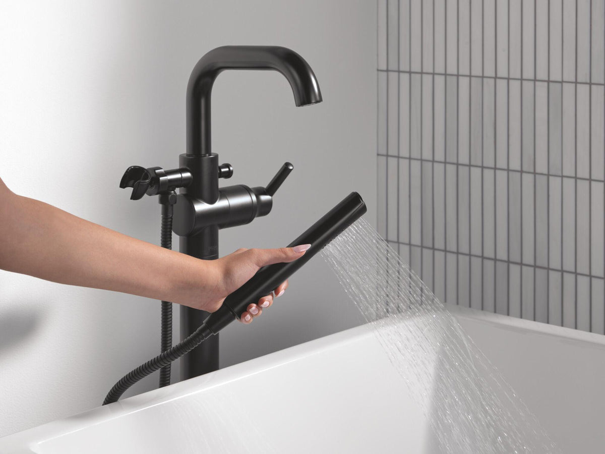 Trinsic - Floor Mount Tub Filler - Matte Black