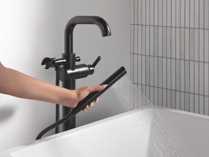 Trinsic - Floor Mount Tub Filler - Matte Black