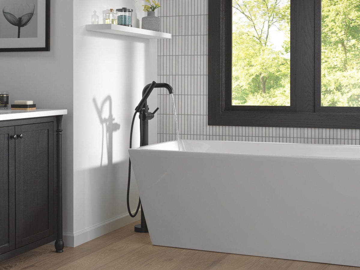 Trinsic - Floor Mount Tub Filler - Matte Black