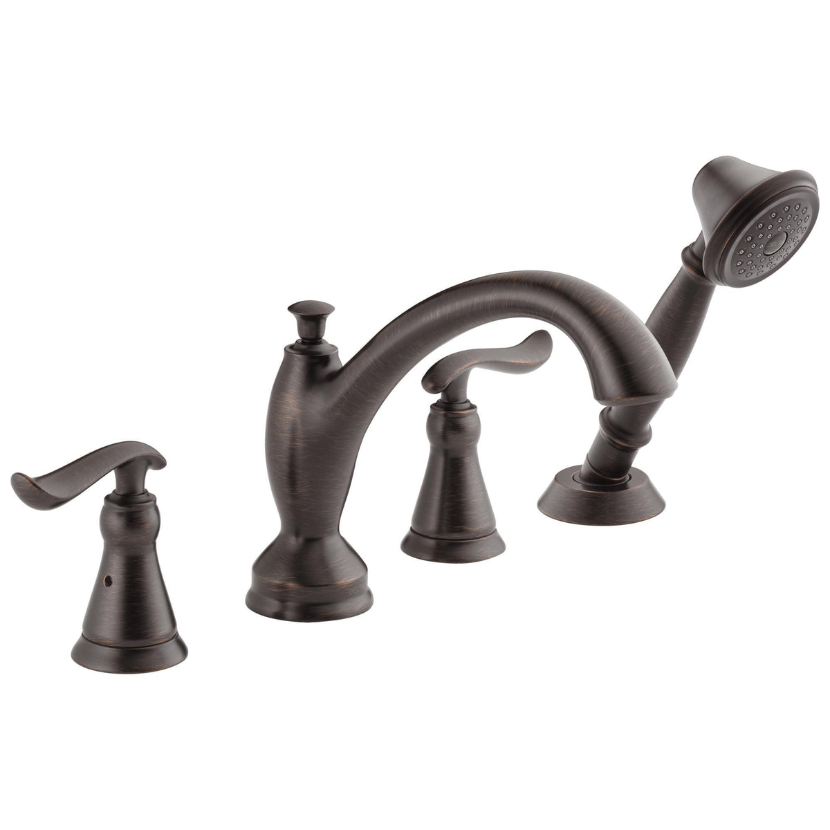 DELTA® T4794 Roman Tub Trim, DELTA® Roman Tub Trim, Linden™, 2 gpm Flow Rate, 8 to 16 in Center, 2 Handles, Function: Traditional, Import