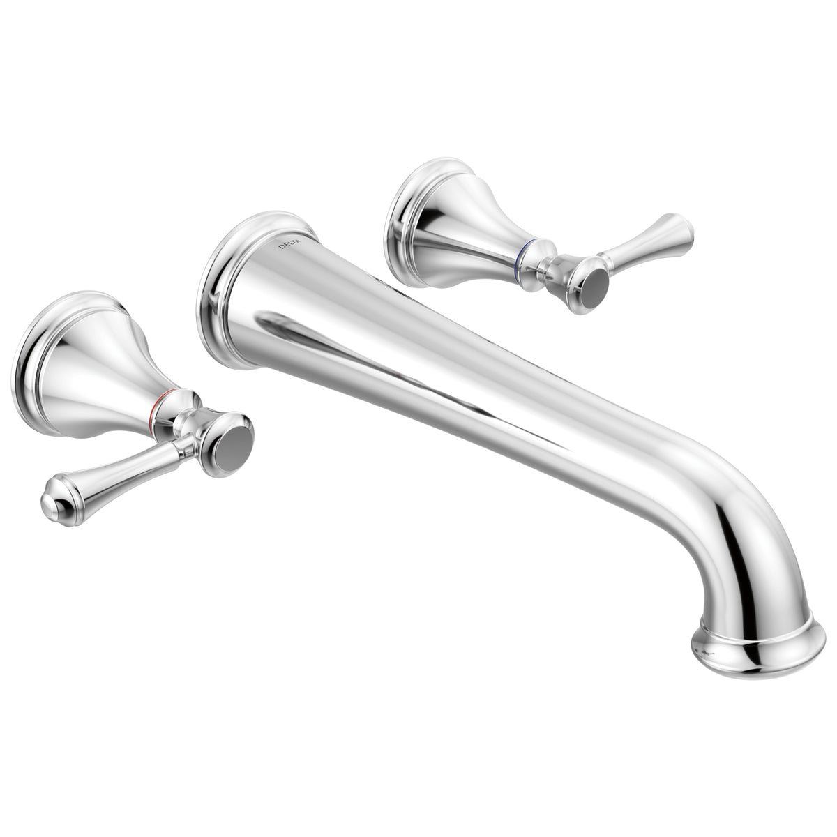 DELTA® T5797-WL Tub Filler, Cassidy™, 8 in Center, Polished Chrome, 2 Handles, Import