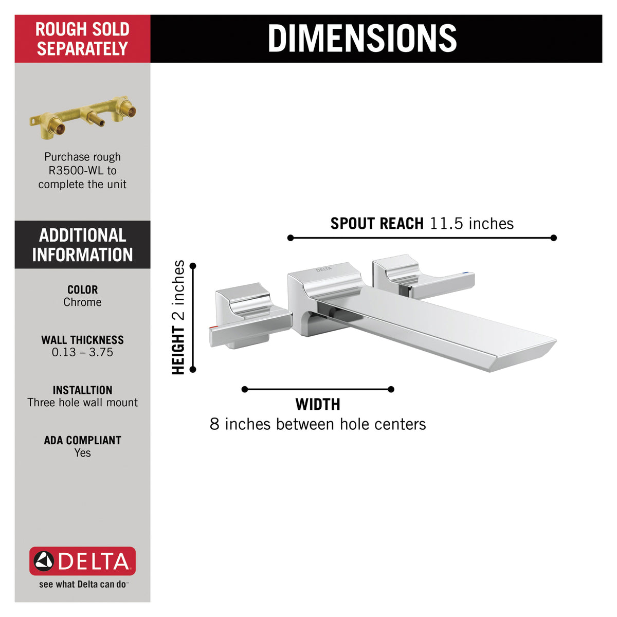 Pivotal - 8" Center - Solid
