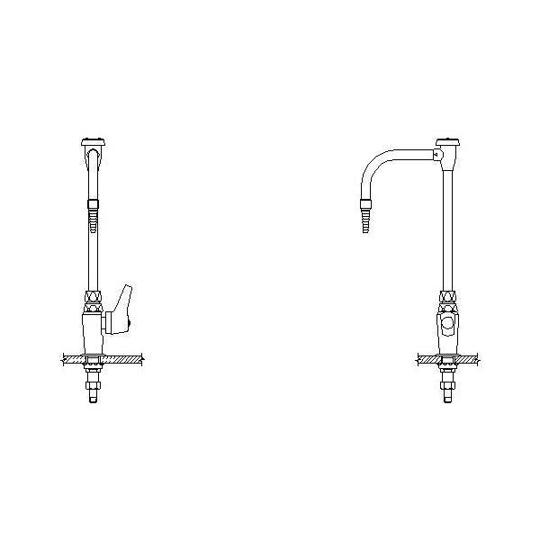 Single Water Faucet - Deck Mount - 4 GPM