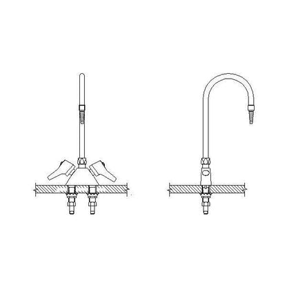 Mixing Faucet - 2-3/4" Center - Deck Mount
