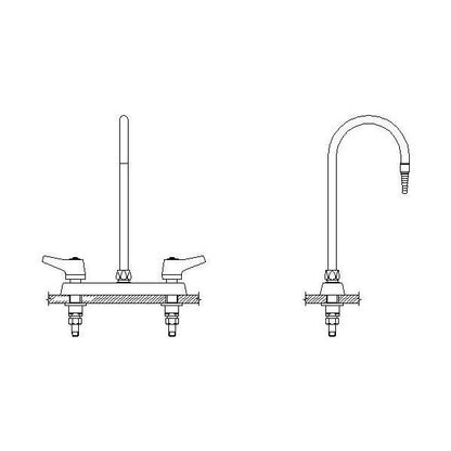 Mixing Faucet - 8" Center - 6"