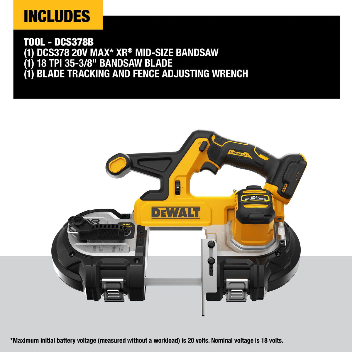 20V MAX* XR® Mid-Size Bandsaw (Tool Only)