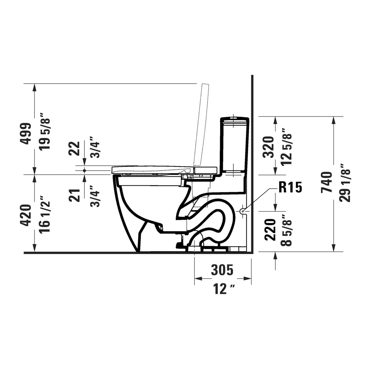 Me By Starck - 1-Piece Rimless Toilet - 0.92/1.32 GPF