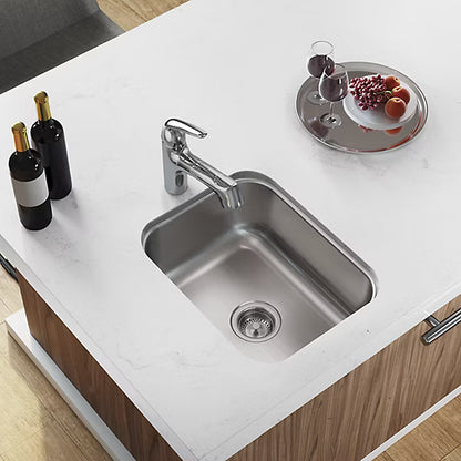 Dayton® Stainless Steel 16" x 20-1/2" x 8" Single Bowl Undermount Bar Sink