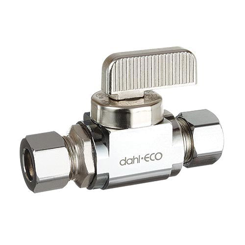 3/8" Straight In-Line Stop and Isolation Valve - Brass